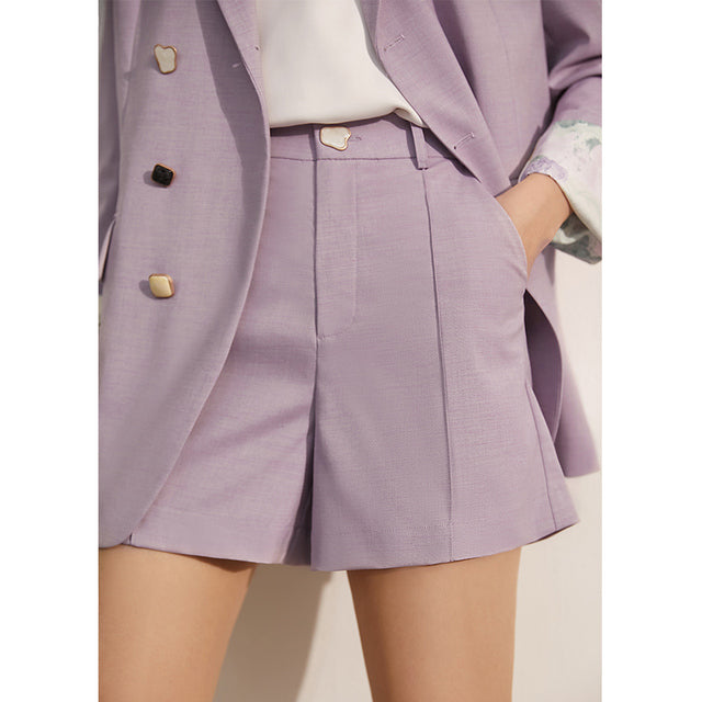 Minimalism Spring Summer Women Suit Offical Lady Lapel Solid Blazer Women Causal Women Suit Pants Female Shorts 12140122