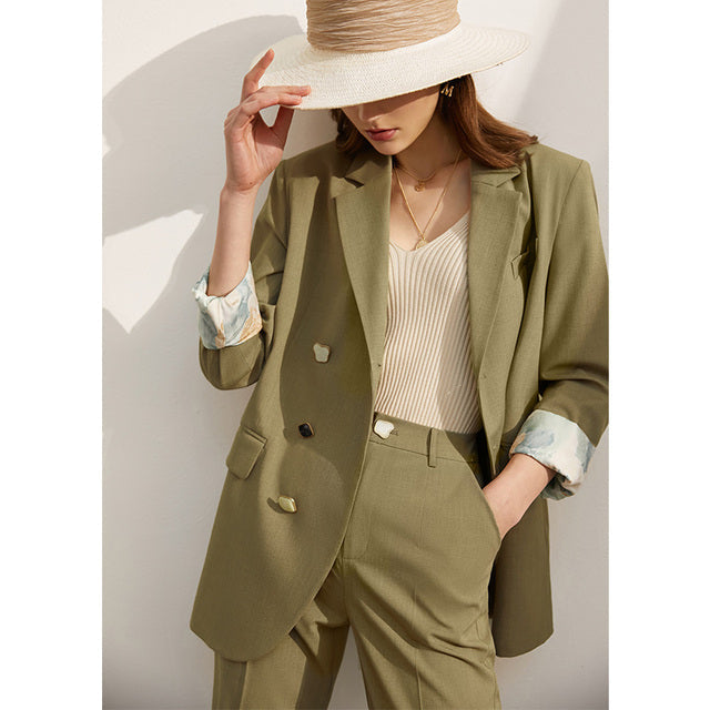 Minimalism Spring Summer Women Suit Offical Lady Lapel Solid Blazer Women Causal Women Suit Pants Female Shorts 12140122