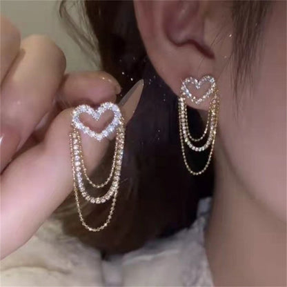 Fashion Butterfly Tassel Drop Earrings For Women Trendy Shiny Moon Star Pearls Dangle Earrings Korean Jewelry Girls Party Gifts