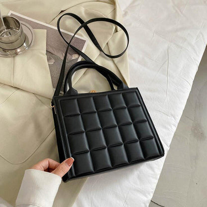 New Luxury Handbags Designer Women Shoulder Bag Fashion Plaid PU Leather Crossbody Bags Square Small Top-handle Bags Tote